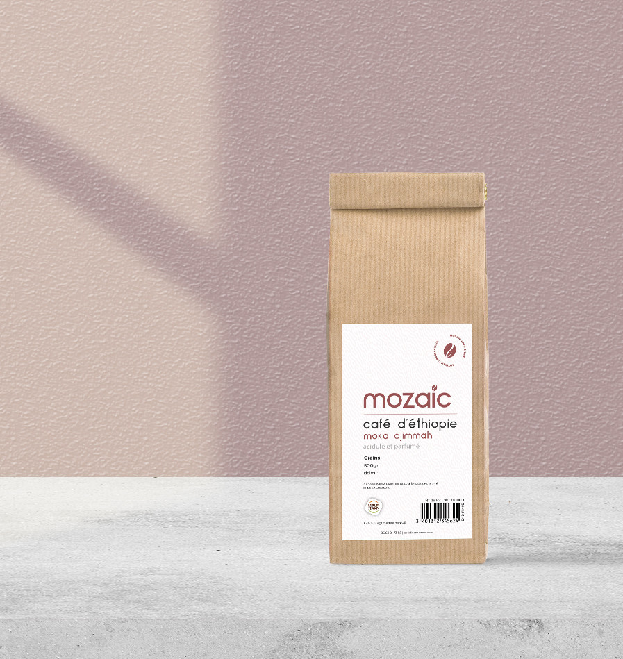 Café D'Ethiopie Moka Djimmah - Conditionnement : : 500 gr- Mouture : : Moulu